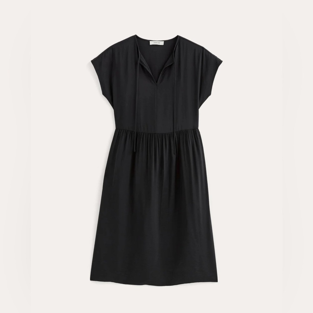 Everlane Black Midi Dress in Softluxe L